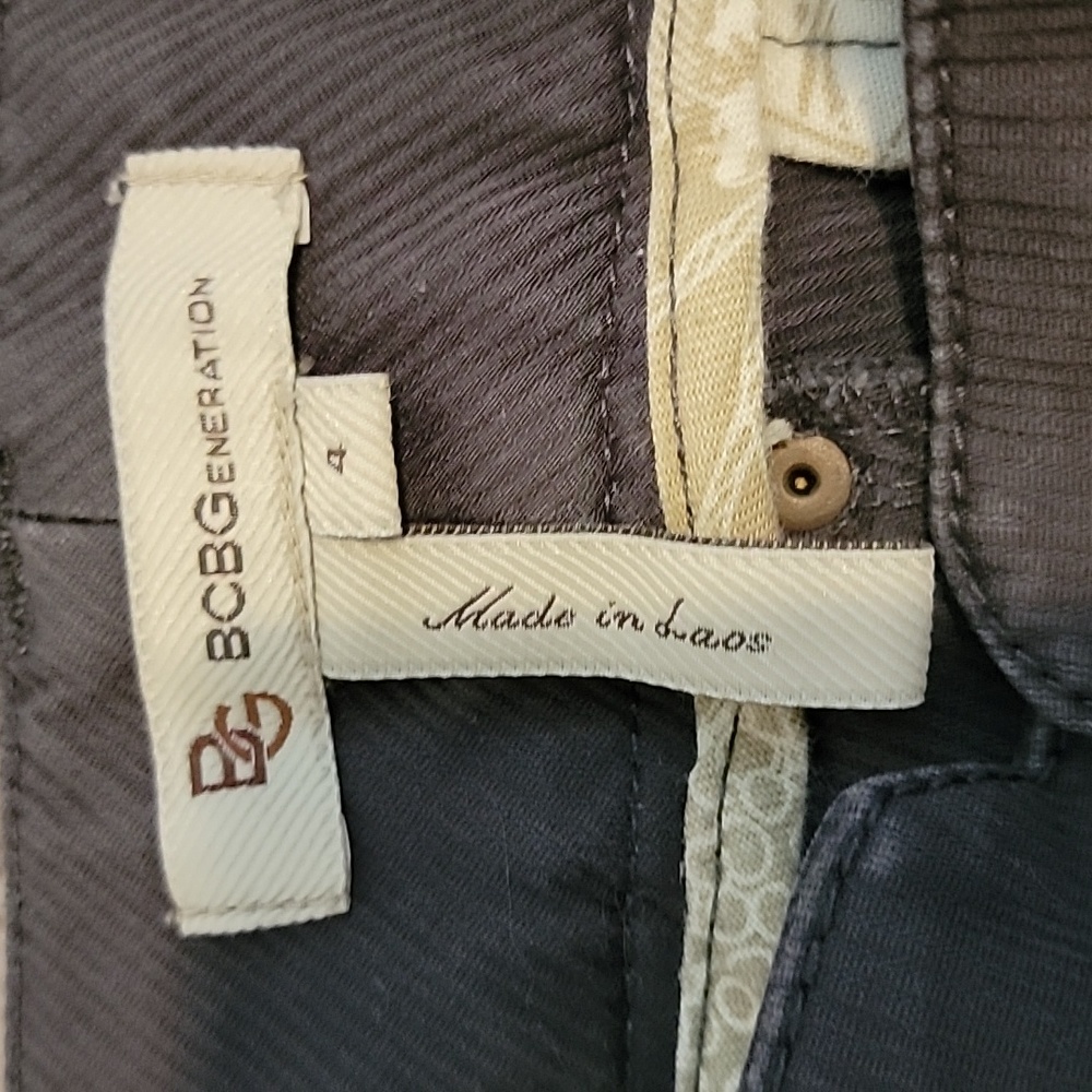 Bcbgeneration Gray Ribbed Jean Pants - image 2